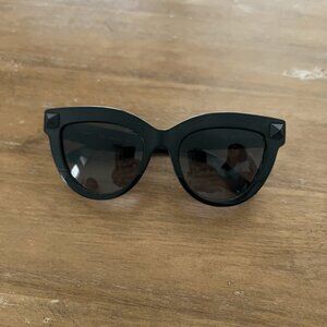 Valentino V712S 140 51 19 Cat Eye Black Sunglasses
